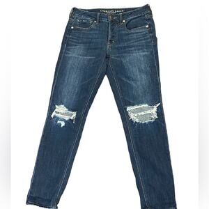 American Eagle Tom Girl Button Fly Jeans in waist size Measures 29”
